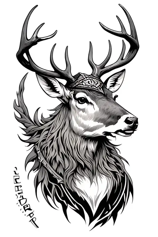 Deer Viking Runes