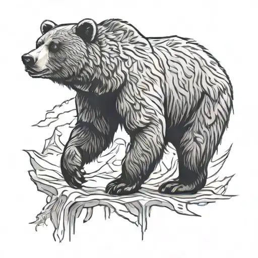 Grizzly Bear Standing