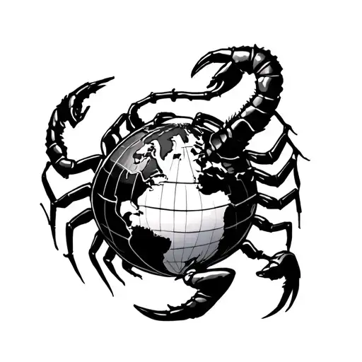 Scorpian Wrapped Around The Globe