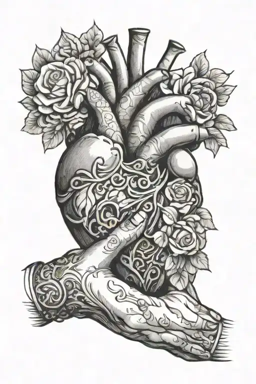 A Woman's Hand And A Man's Hand Hold The Heart Of Love