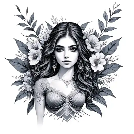 Tattoo Represents The Strength Of Character And Femininity