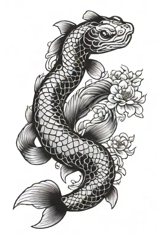 Sakura Botanicals Japan Wave Snake Koi Fish
