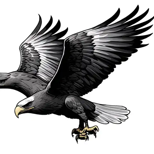 Dauble Headed Eagle Flying