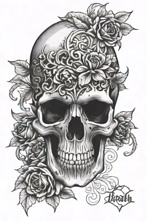 Skull Bold Blackwork