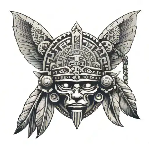 Aztec With Time And Rosary