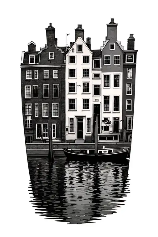 Nyhavn Houses In Copenhagen Across The Arm