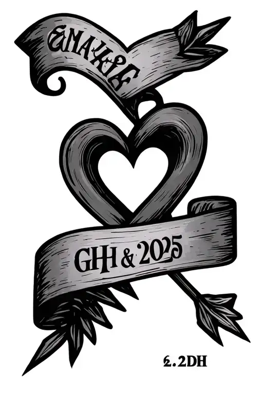 Marriage Arrow Heart Date 6-2-2025 Gh&dh