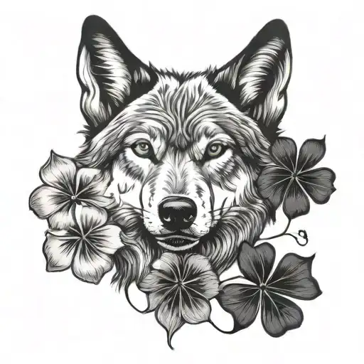 Wolf And Four-leaf Clover