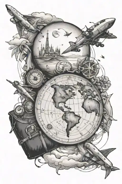 Make A Tattoo Designs Which Means Travel The World And Die