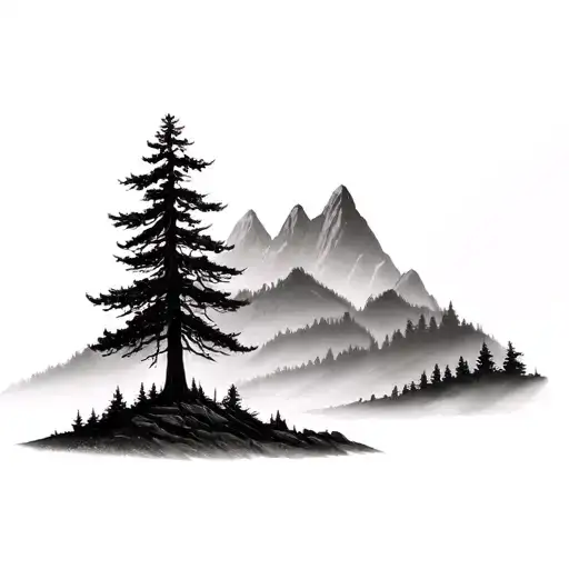 Trees Nature Mountains