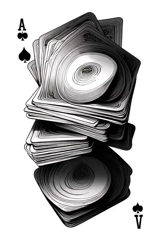 Deck Of Cards Being Shuffled