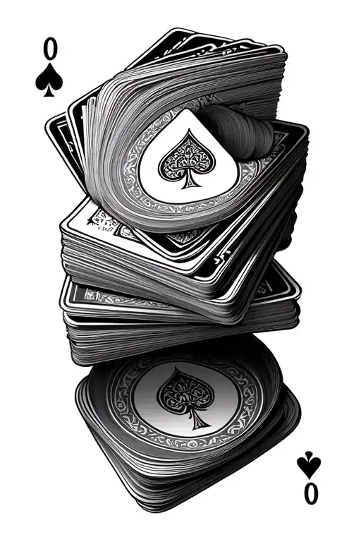 Deck Of Cards Being Shuffled