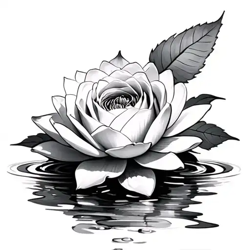 Rose And Water Lily