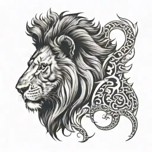 A Lion With The King's Head Under His Paw For Part