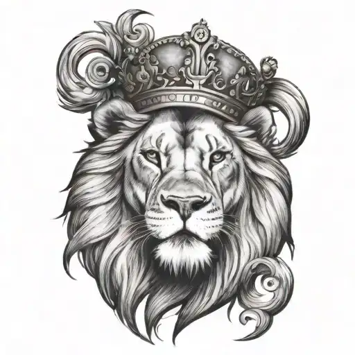 A Lion With A King's Head Under Its Paw
