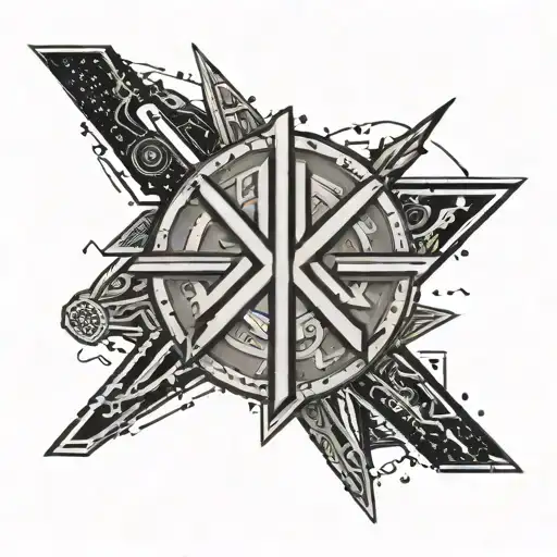 Outline Of Rebel Alliance Symbol Aurebesh In The Middle