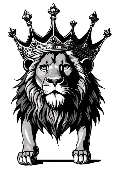Lion Head With Crown