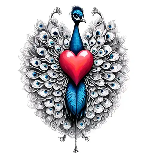 Peacock With Heart