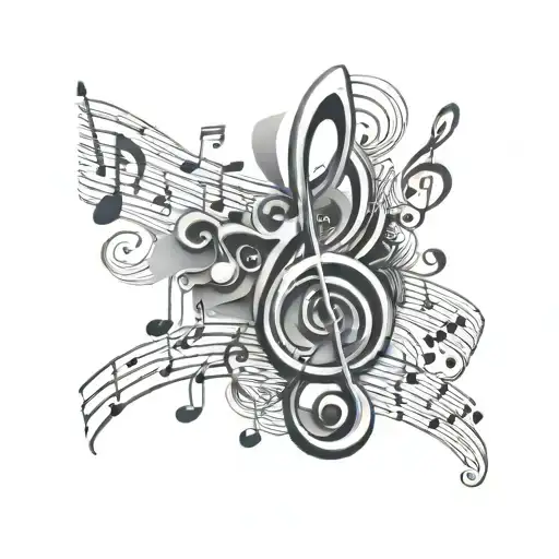 An Abstract Representation Of A Legal Brief Incorporating Music Symbols