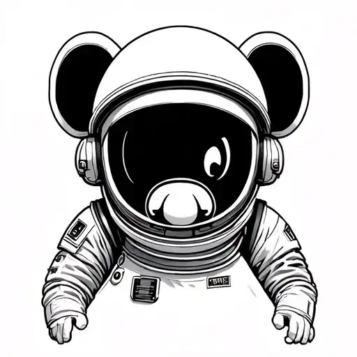 Kaws Astronaut Covering Face