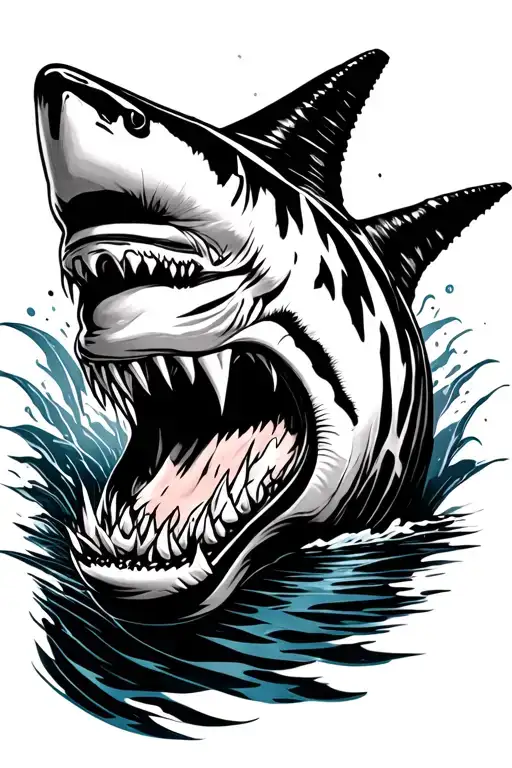 Tiger Shark Fin Emerging