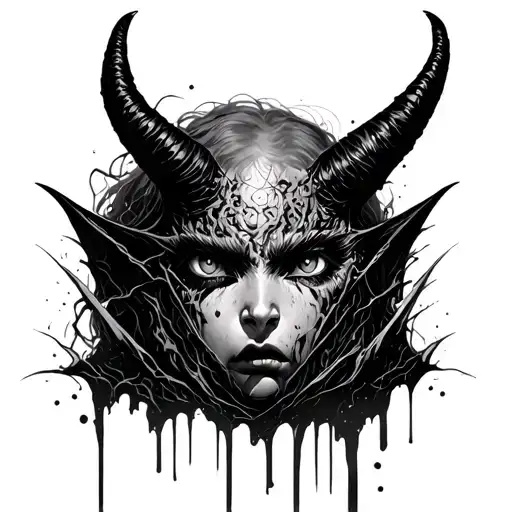 Devil Eyes Peaking From Ruptured Space