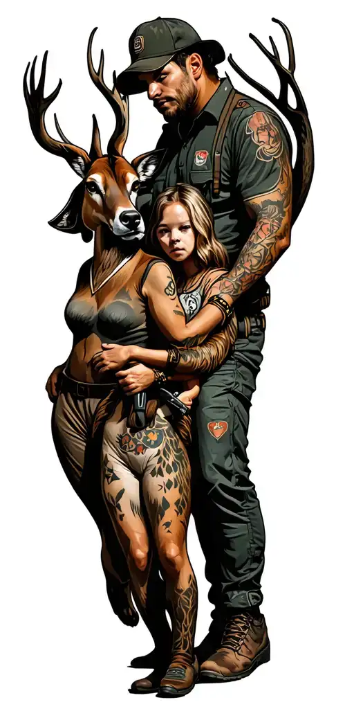 Hunting Coaching Family Posing