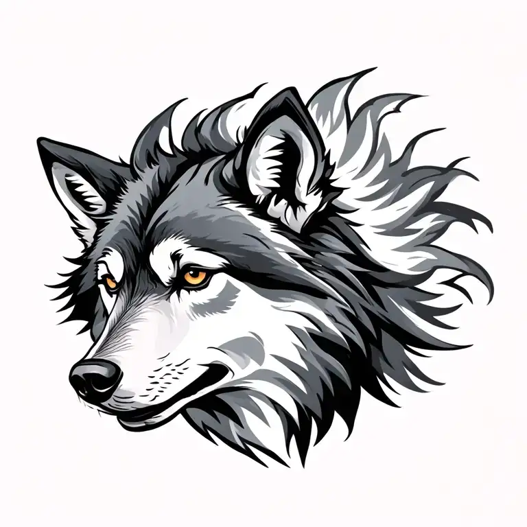 Simple Wolf Head