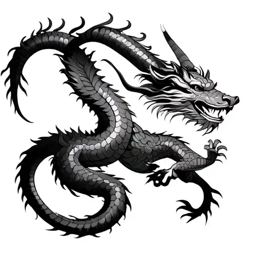 Capricorn With A Chinese Dragon