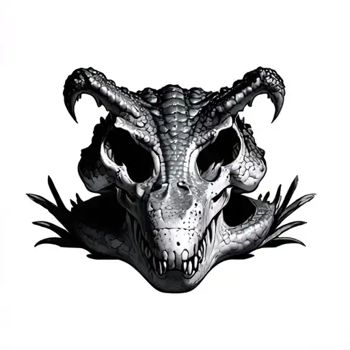 Alligator Skull Face