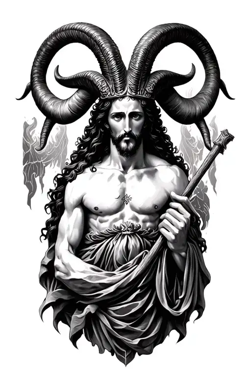 Baphomet Pegging Jesus