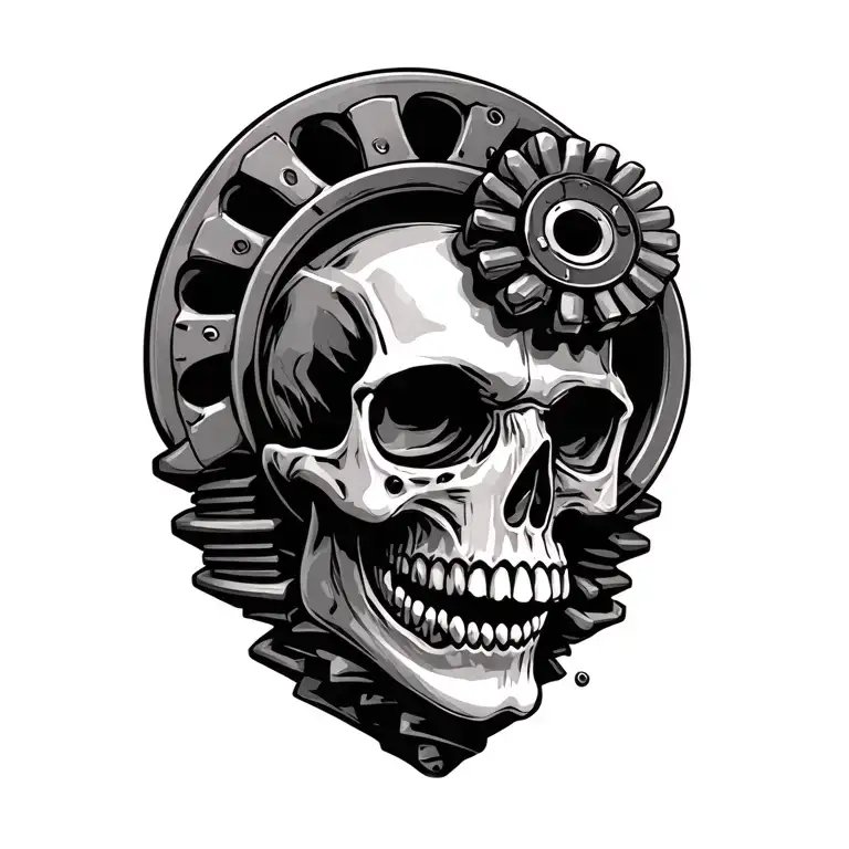 Skull And Rotary Engine Rotor