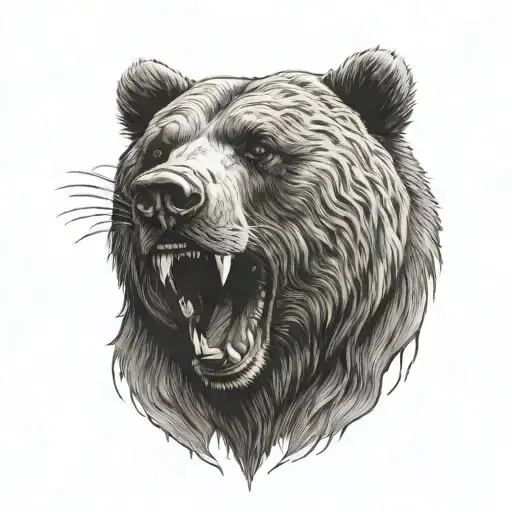 Grizzly Realistic With A Scorpio Zodiac Sign