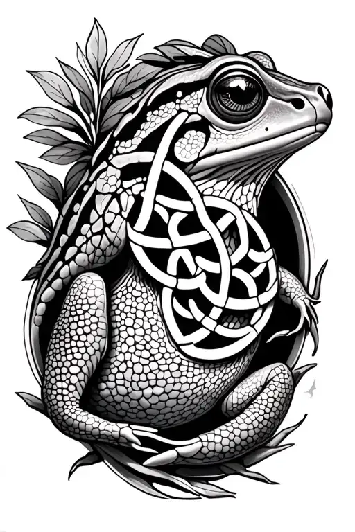 Seed Of Life On A Bufo Toad Side View