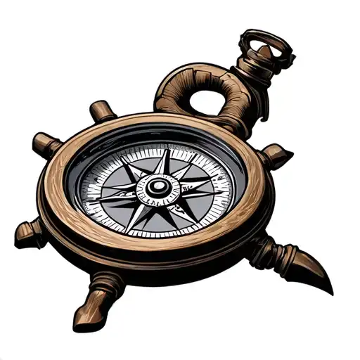Compass And Steering Wheell