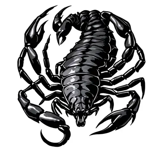 Scorpion On Human Neck To Eyebrow