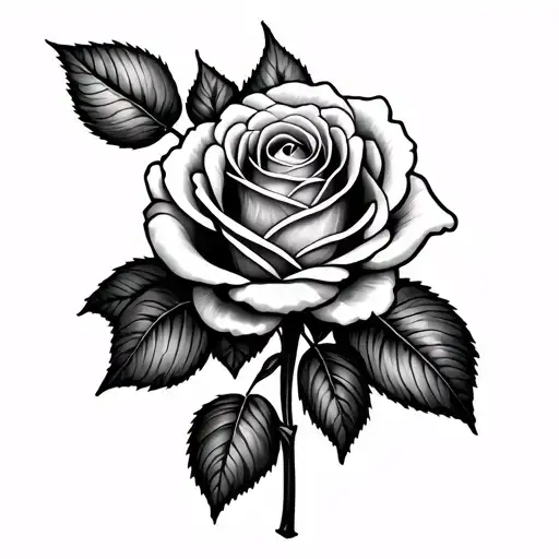 Rose And Bloom Include Stem