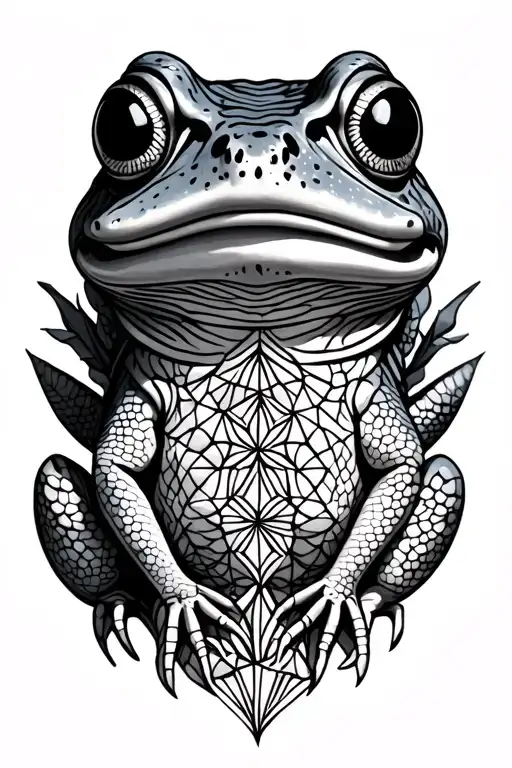 Bufo Toad With Sacred Geometry