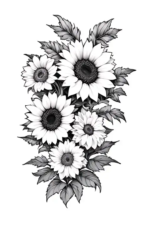 Sunflowers And Marigolds