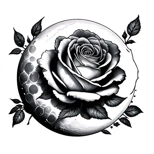 Moon And Rose Growing