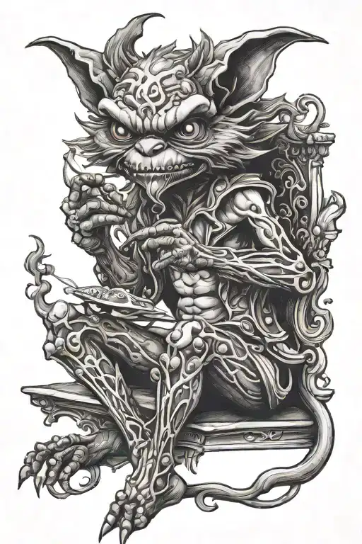 Gremlin Smoking A Joint