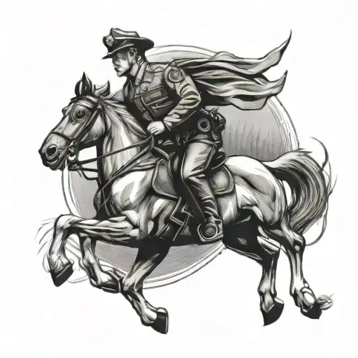 Cop Angle Riding Horse