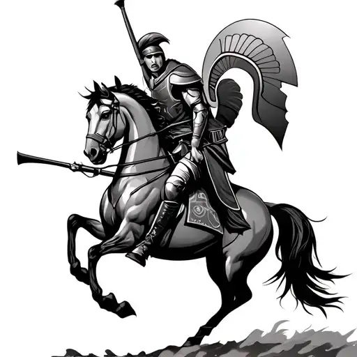 Spartan On A War Horse