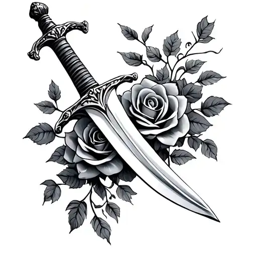 Sword With Rose Vine