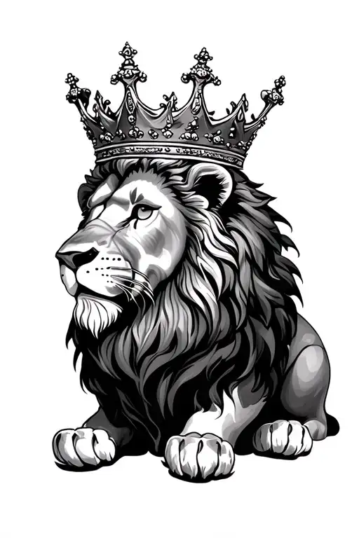 Lion Wearing A Crown