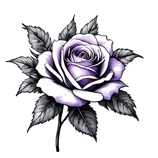 Rose And Violet Flower