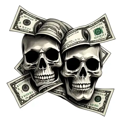 See No Evil Speak No Evil Skulls In The Shape Of Cash