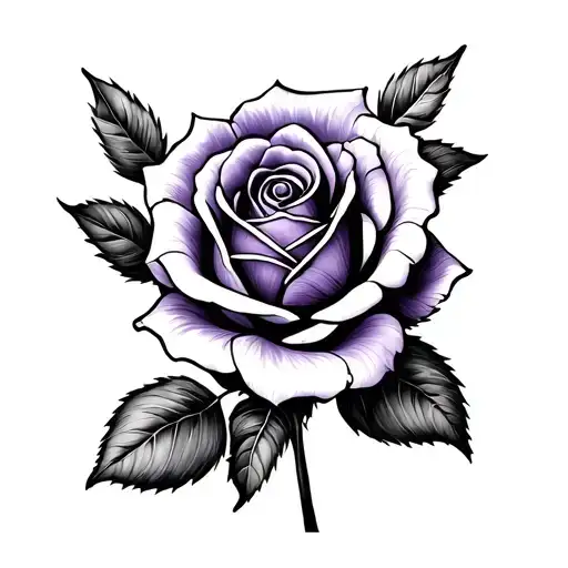 Rose And Violet Flower Intertwined