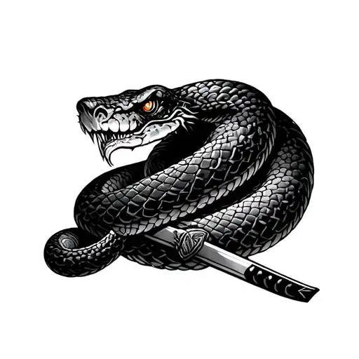 Katana And Snake