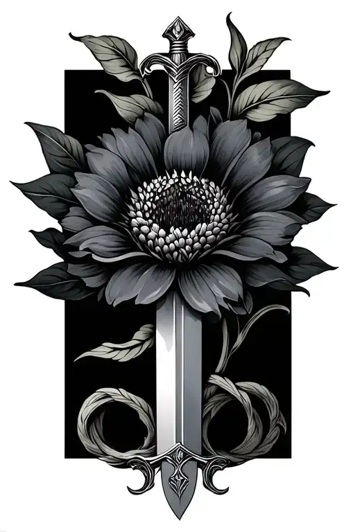 2 Medieval Sword Intertwinted Birthflower April 9Th